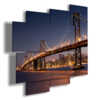 quadro golden gate illuminato a notte