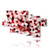 modern contemporary paintings with red and black polka dots