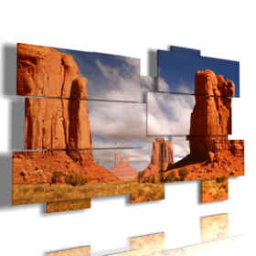 tableau avec photos de paysages à Monument Valley