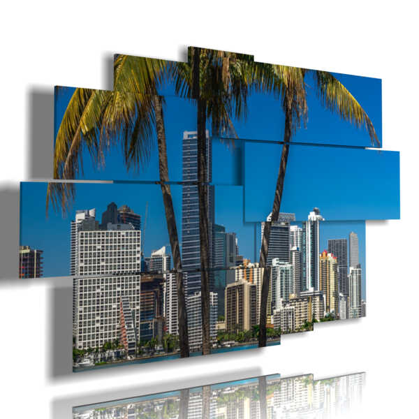 painting with photos of Miami