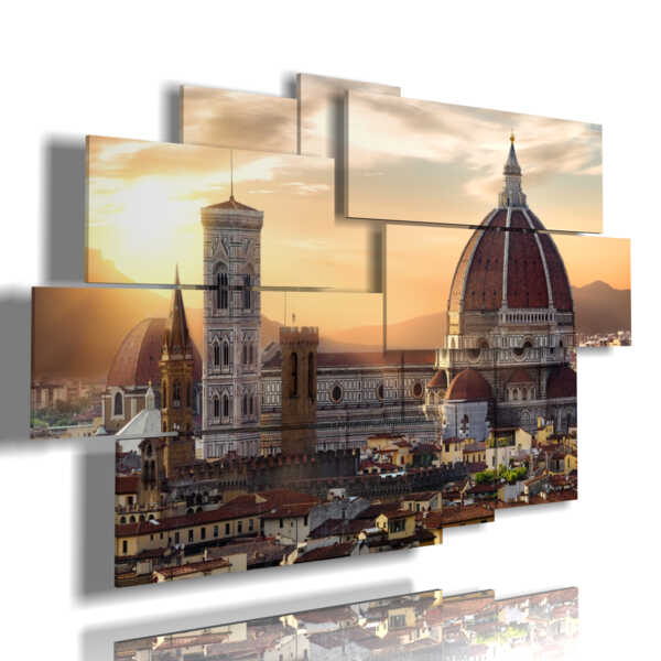 tableau avec des photos de Florence au coucher du soleil