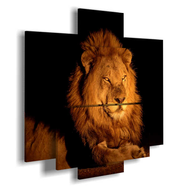 fiery lion painting