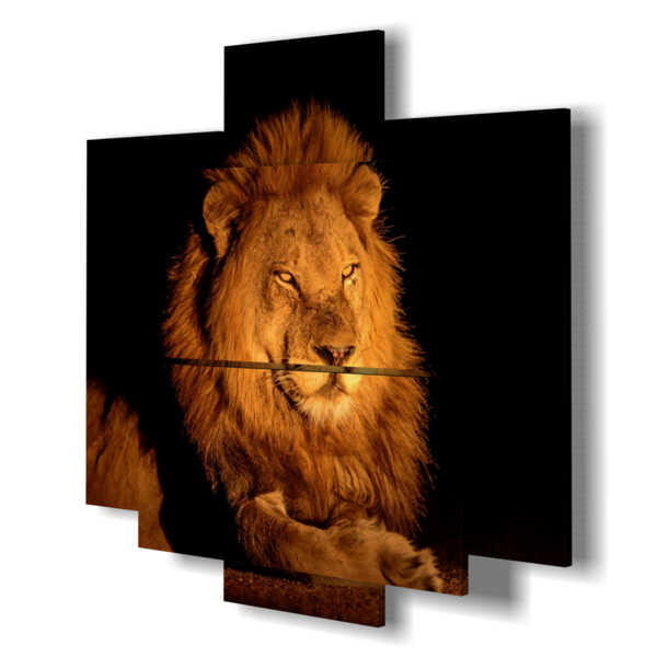 fiery lion painting